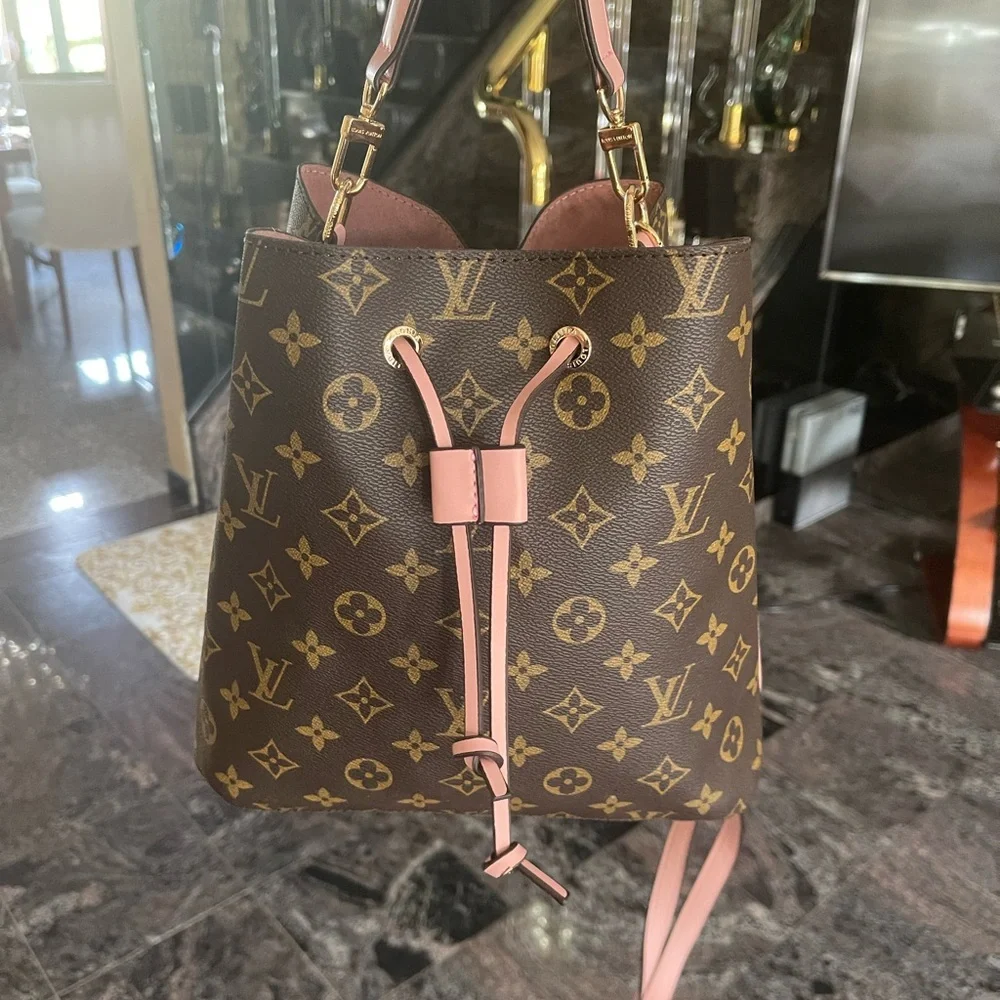 FASHION Louis Vuitton Monogram Brown and Pink Shoulder Bag - Picture 3 of 17